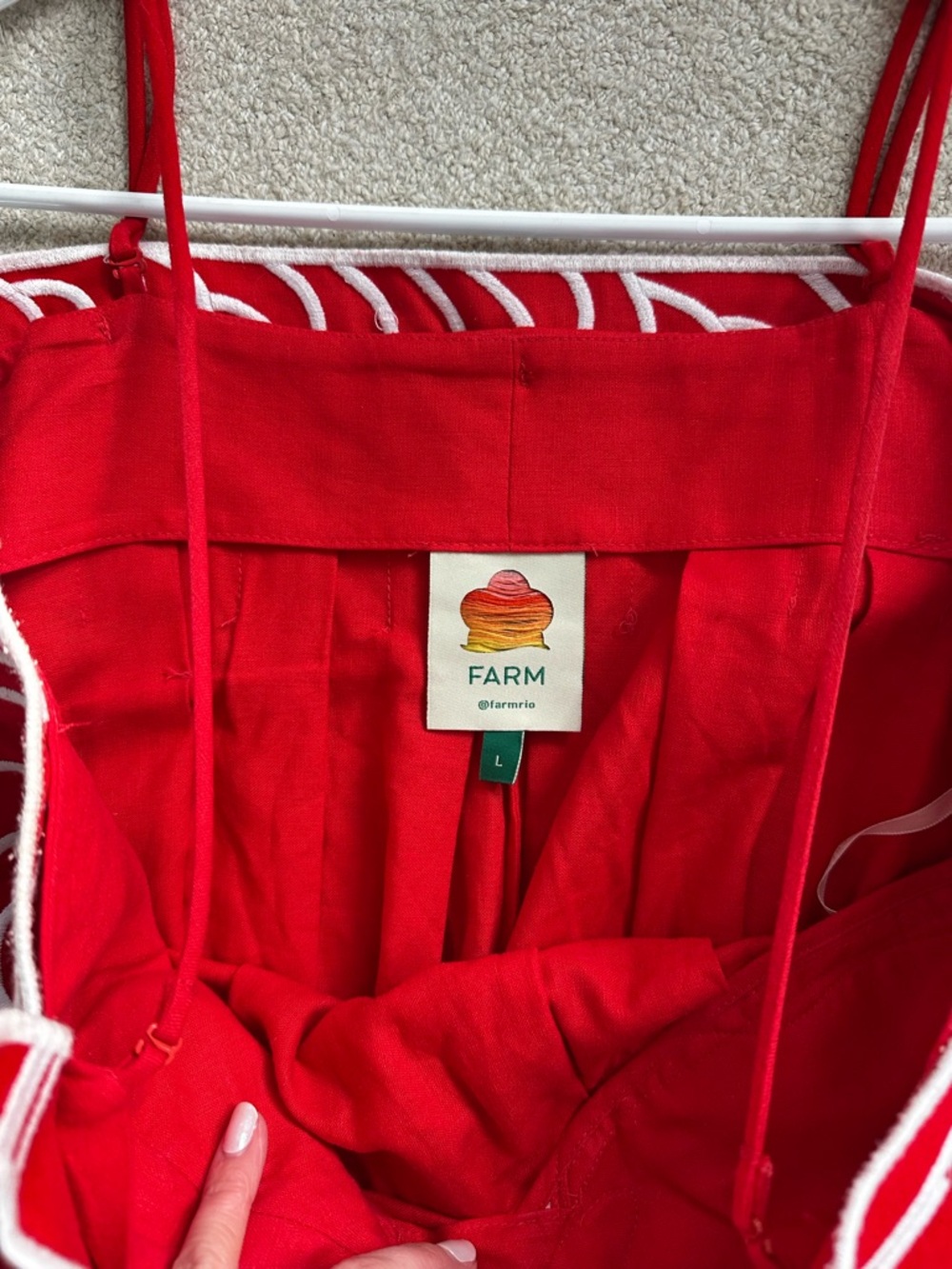 Farm Rio Red Fish Top Maxi Dress - Picture 7 of 8